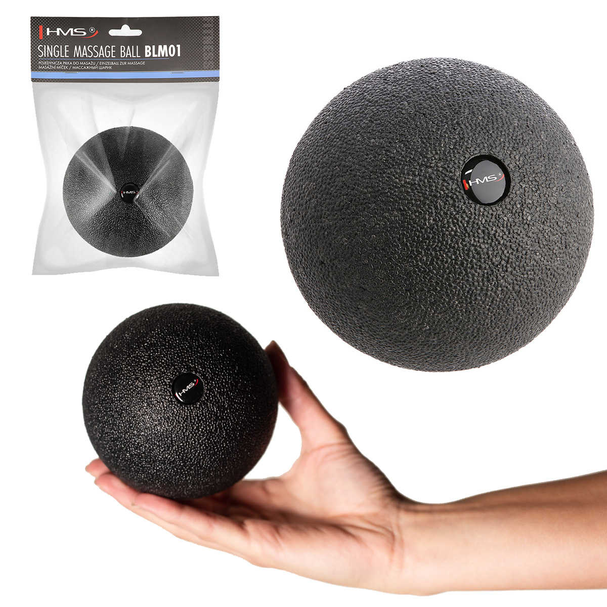 Masážní míč HMS BLM01 10 cm - Lacrosse Ball
