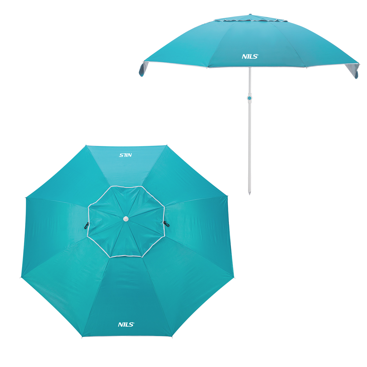 Slunečník NILS Camp NC7822 XL 190 cm tyrkysový