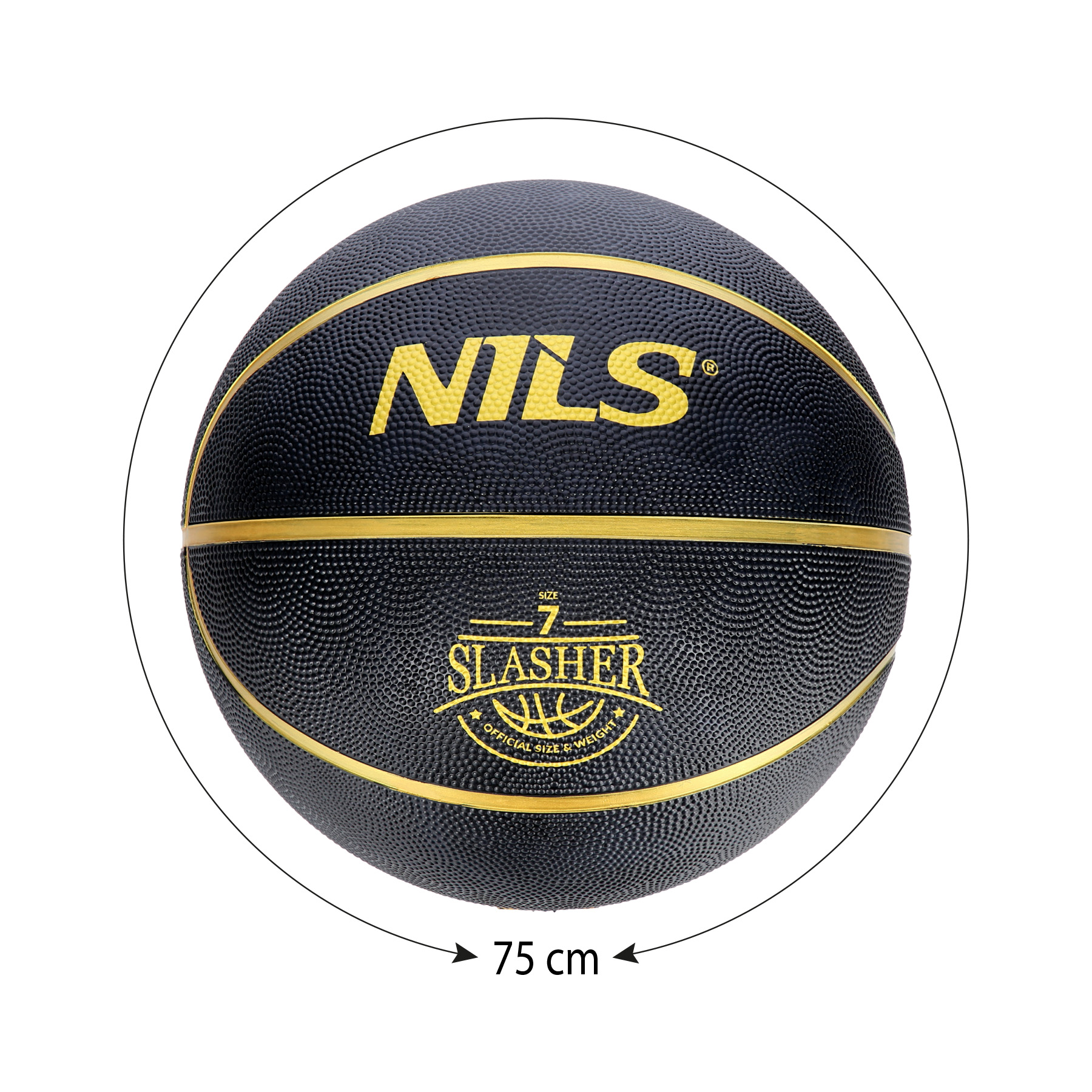 Basketbalový míč NILS NPK270 Slasher 7 černý