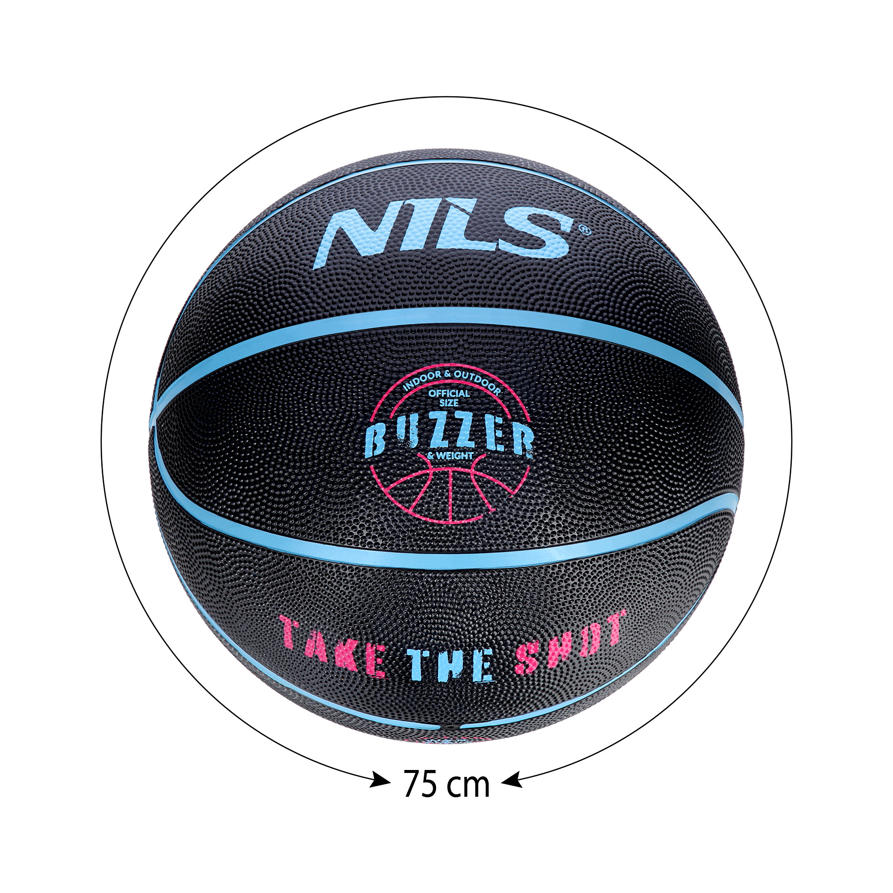 Basketbalový míč NILS NPK271 Buzzer 7 černý
