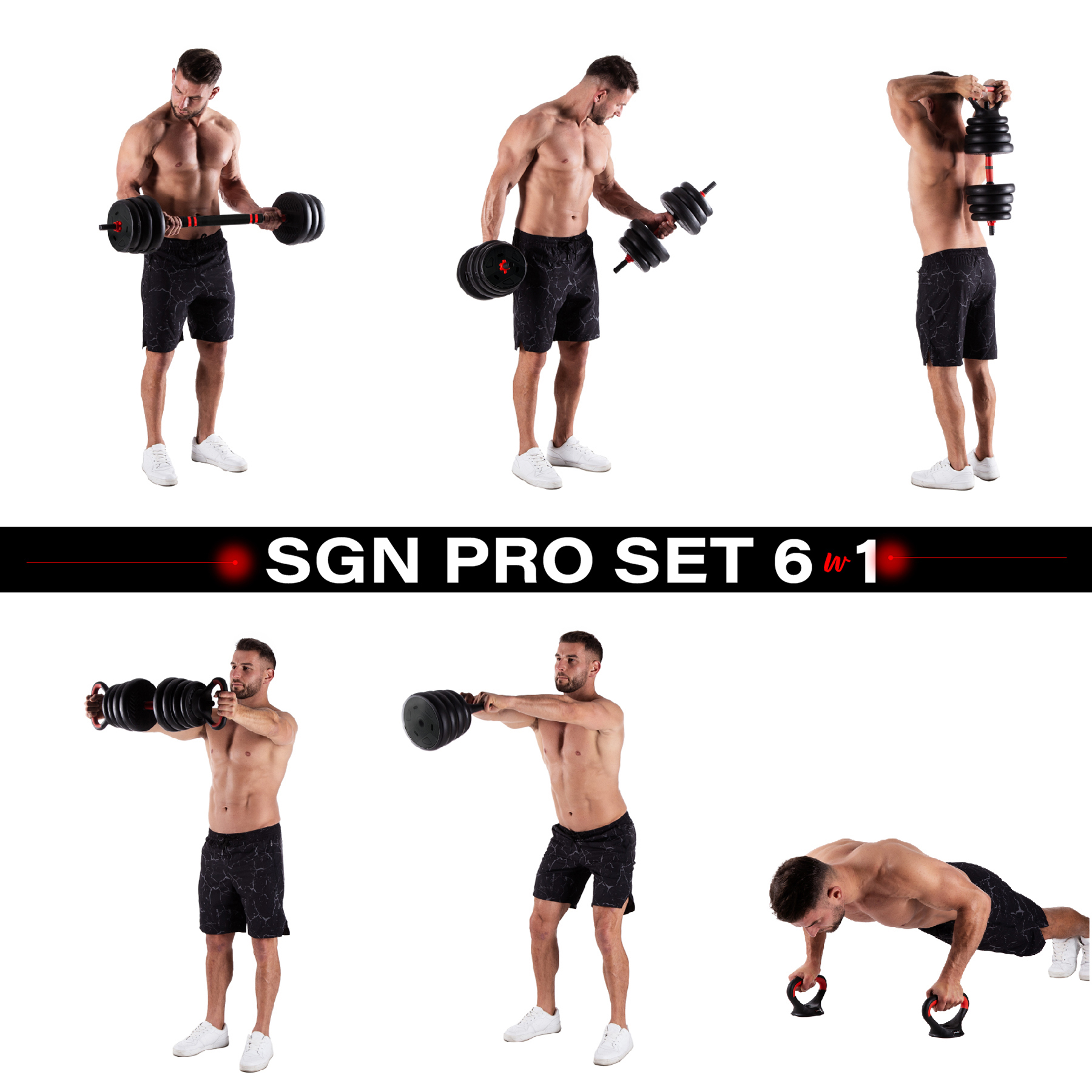 Sada činek HMS SGN140 Pro 6v1 40 kg