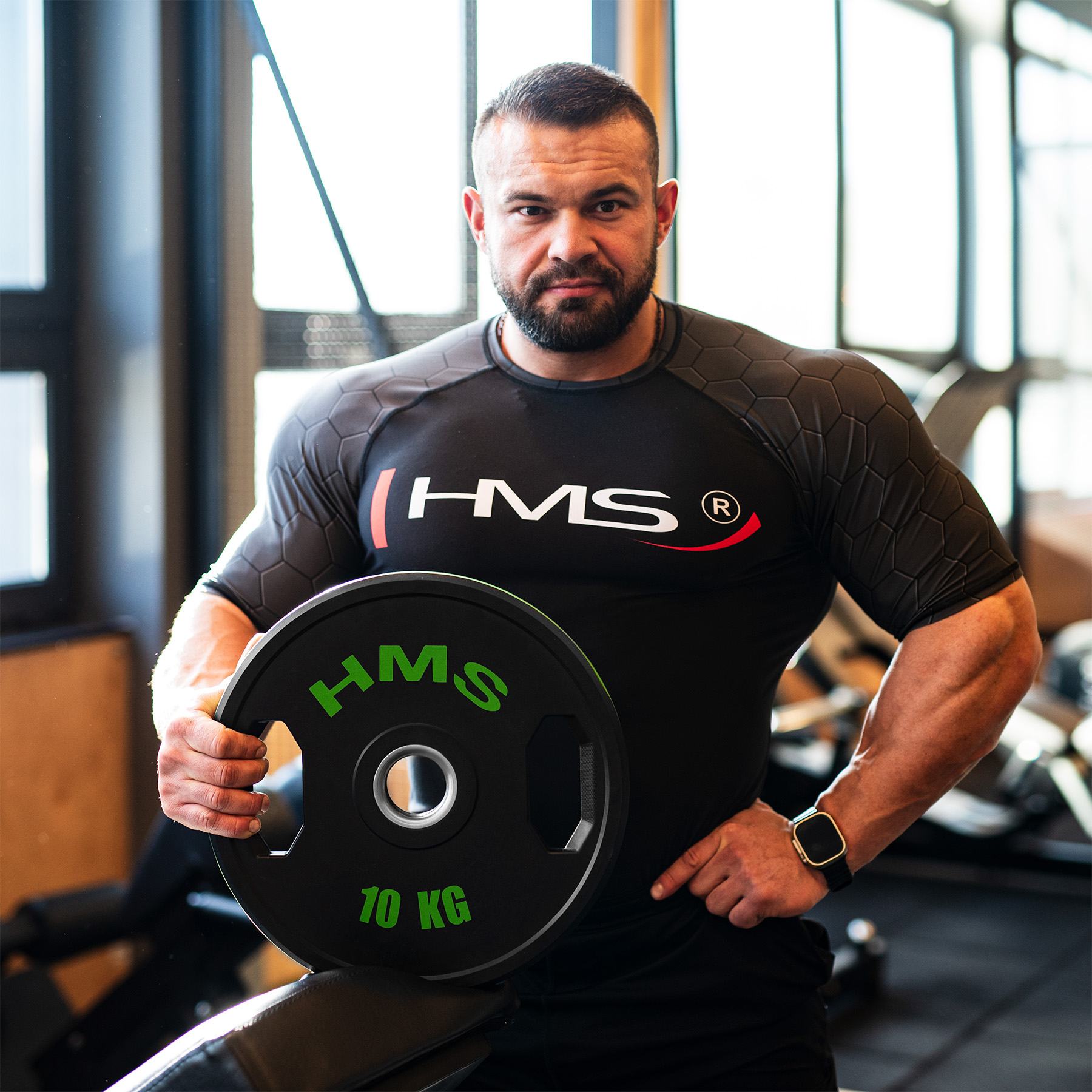 Sada pogumovaných olympijských kotoučů HMS TOG10 2 x 10 kg