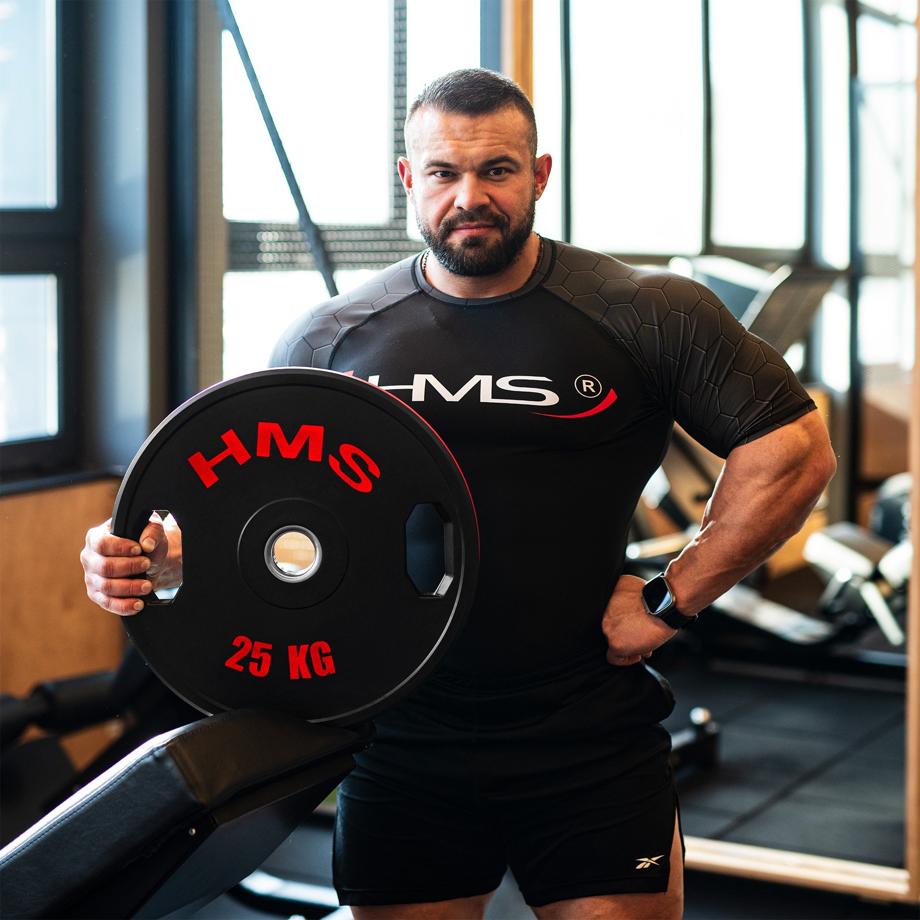 Sada pogumovaných olympijských kotoučů HMS TOG25 2 x 25 kg