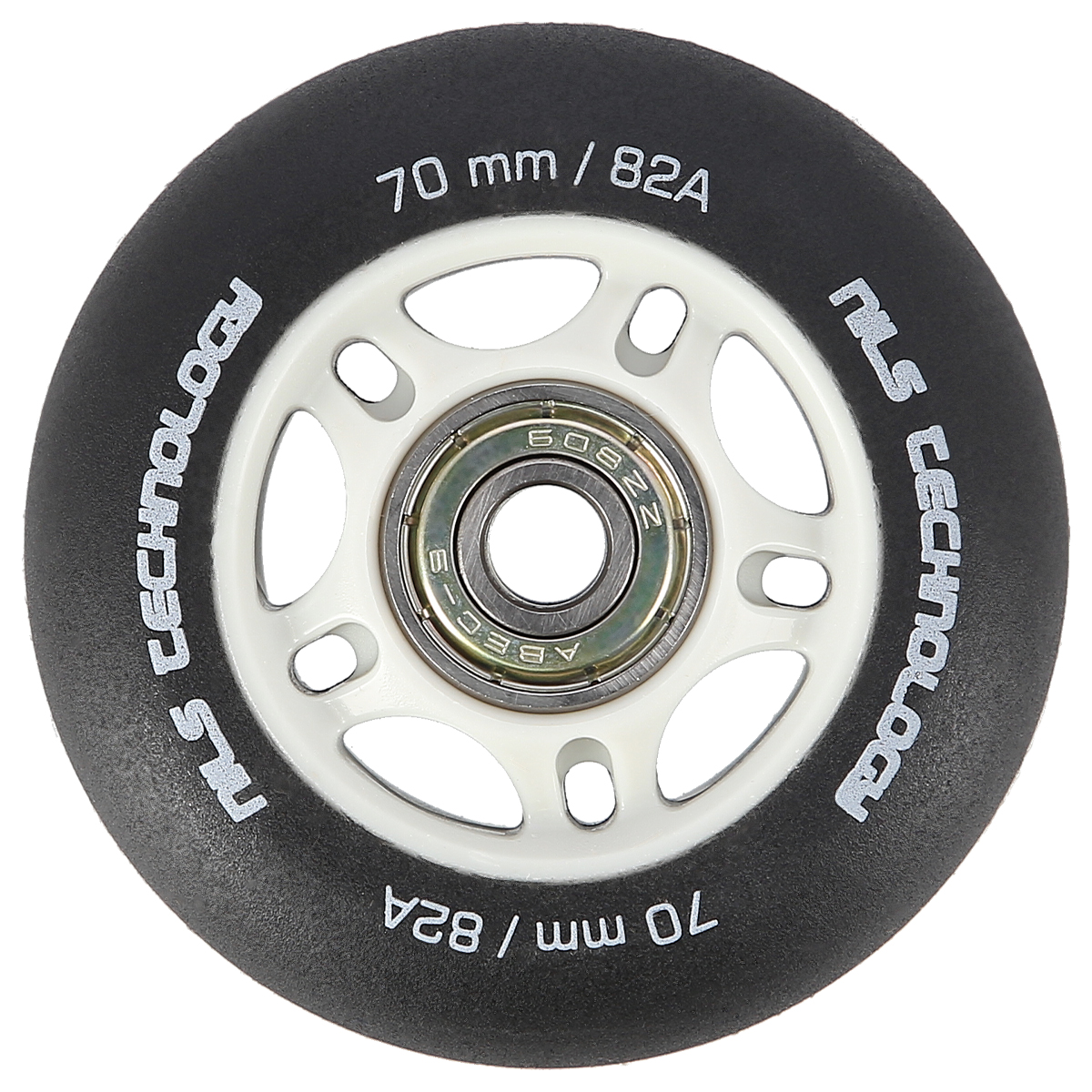 Matná kolečka NILS Extreme PU 70x24 82A s ložisky ABEC 9, černá, 4 ks