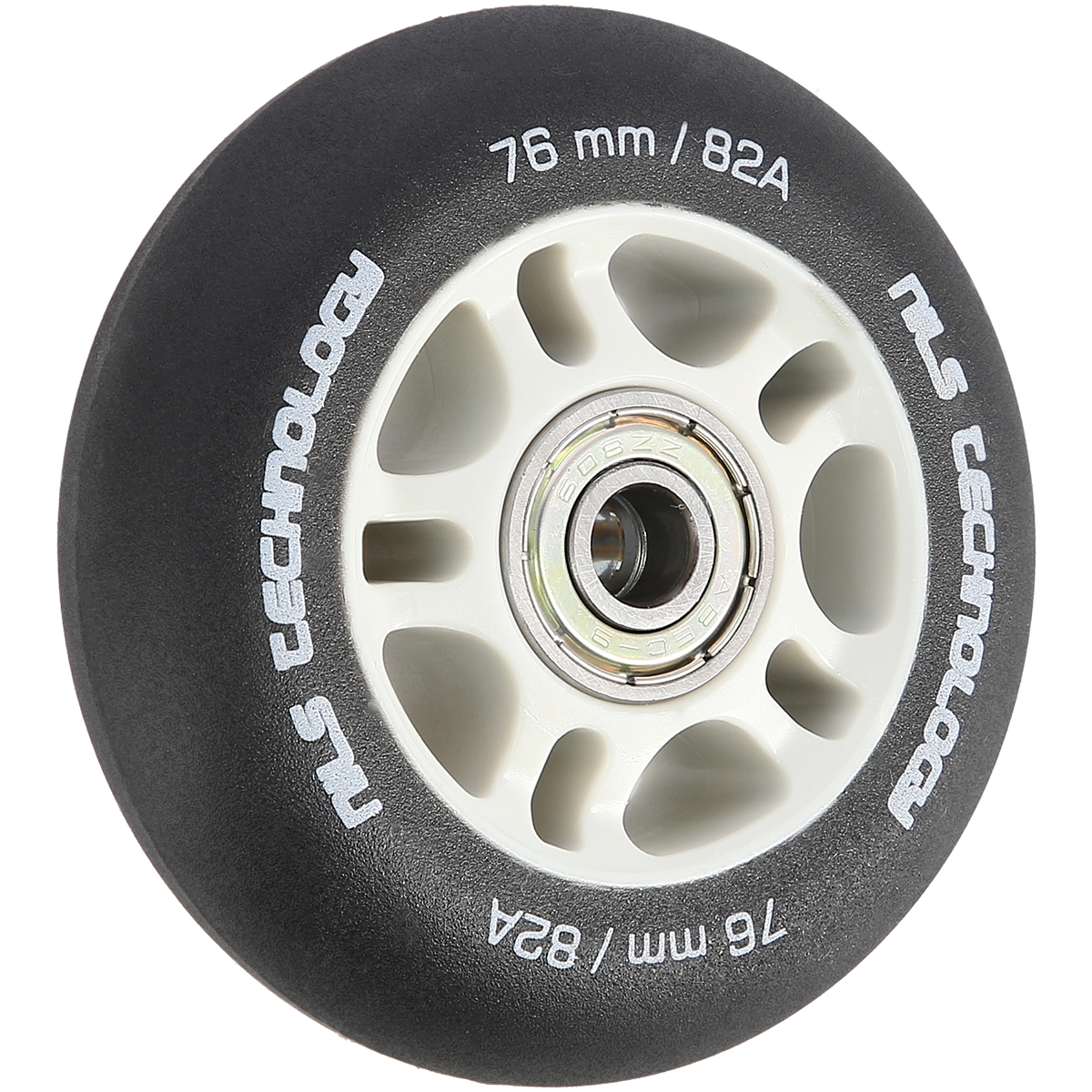 Matná kolečka NILS Extreme PU 76x24 82A s ložisky ABEC 9, černá, 4 ks
