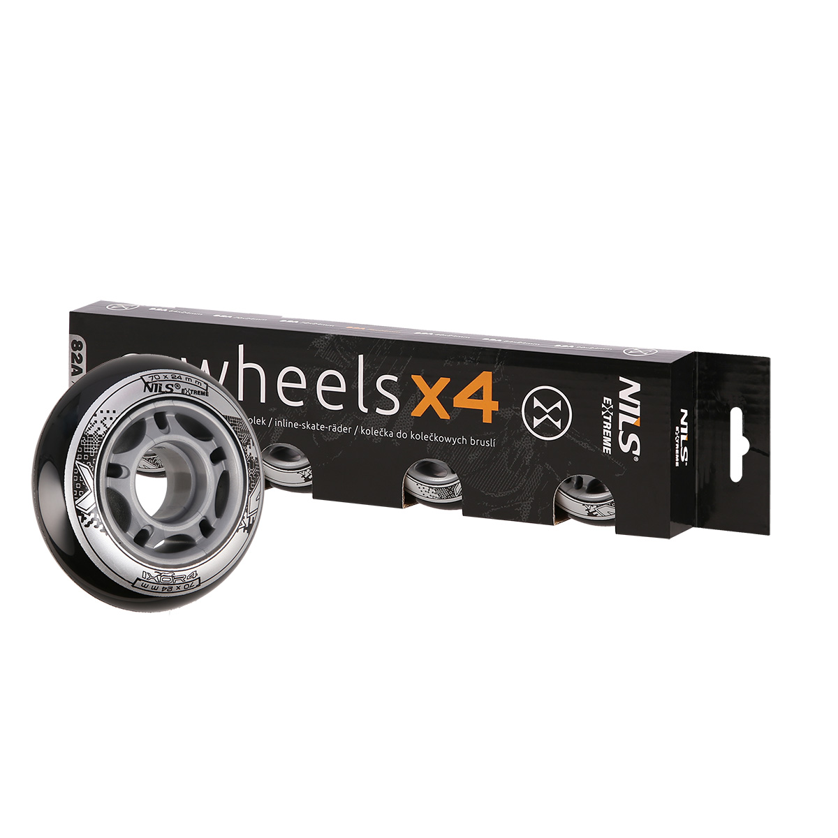 KOLEČKA NILS EXTREME PU 70x24 ČERNÉ (4KS)