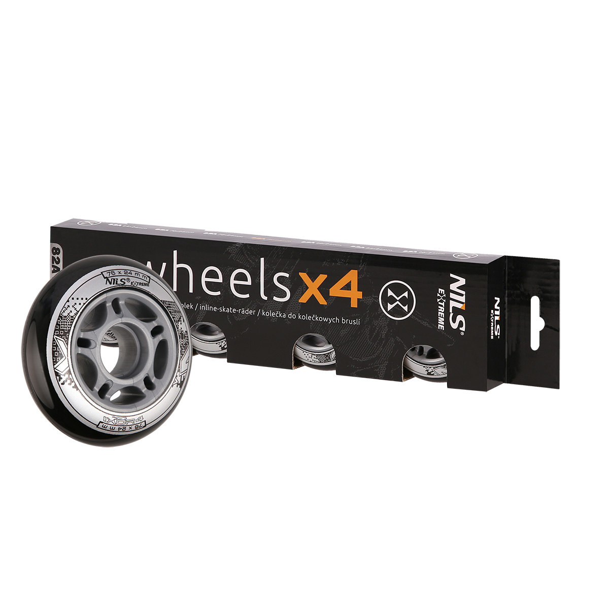 KOLEČKA NILS EXTREME PU 76x24 ČERNÉ (4KS)