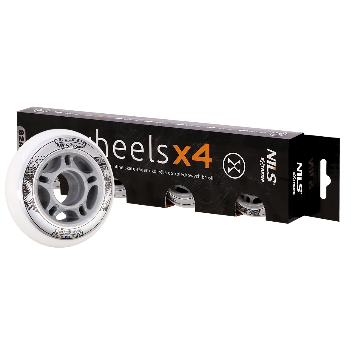 KOLEČKA NILS EXTREME PU 76x24 BÍLÉ (4KS)