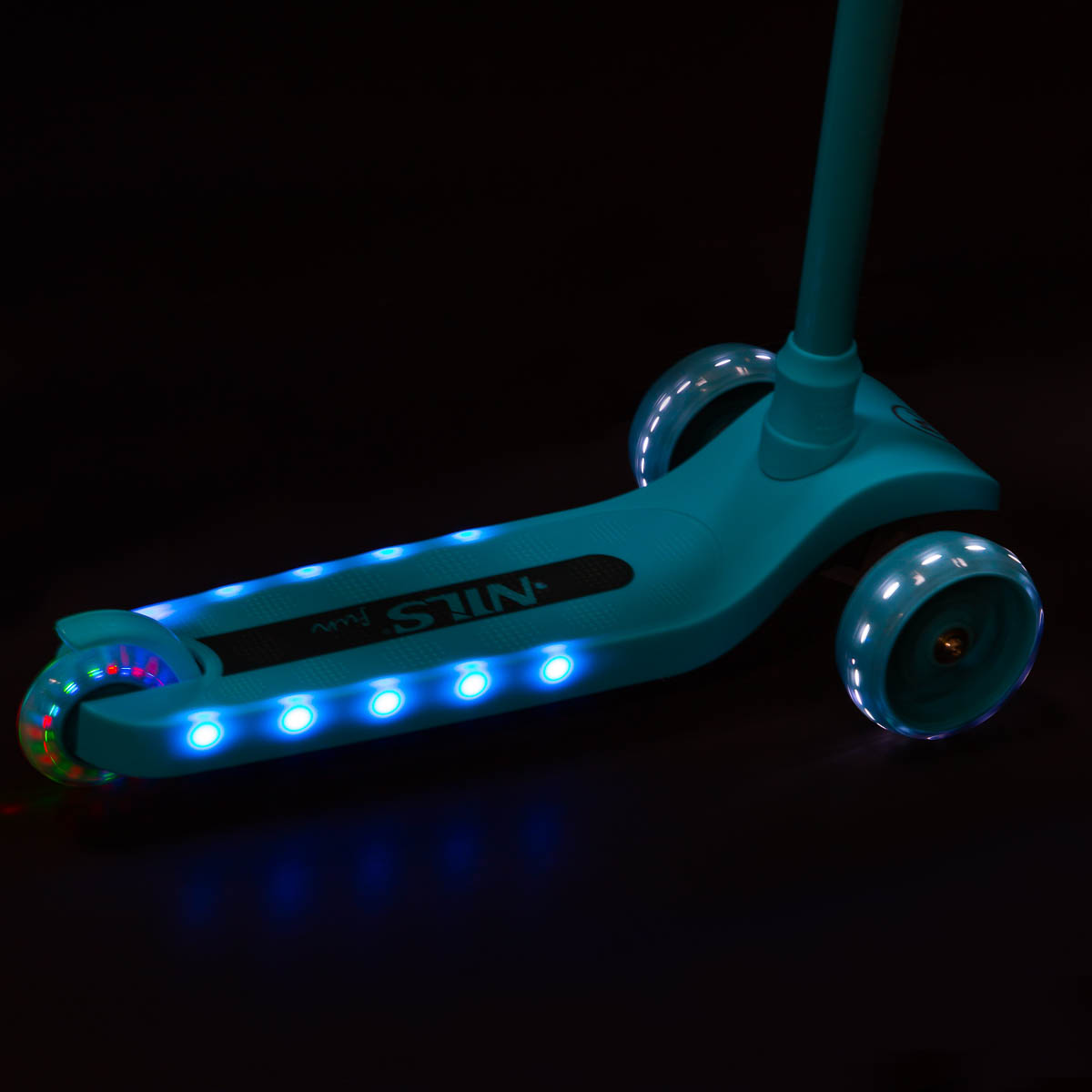Dětská koloběžka NILS Fun HLB09 LED tyrkysová