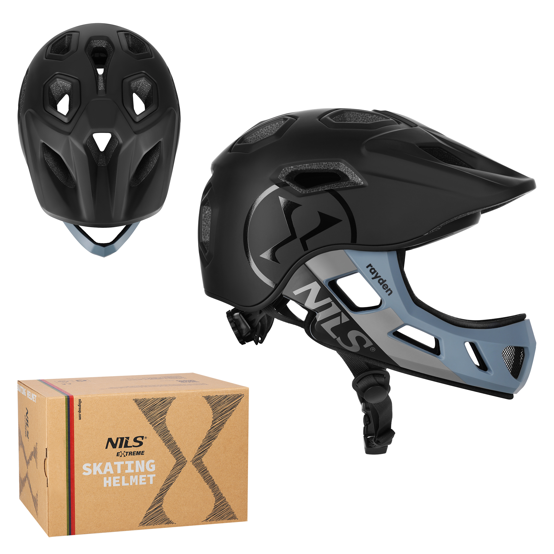 Full face přilba NILS Extreme MT401 s odnímatelným chráničem brady