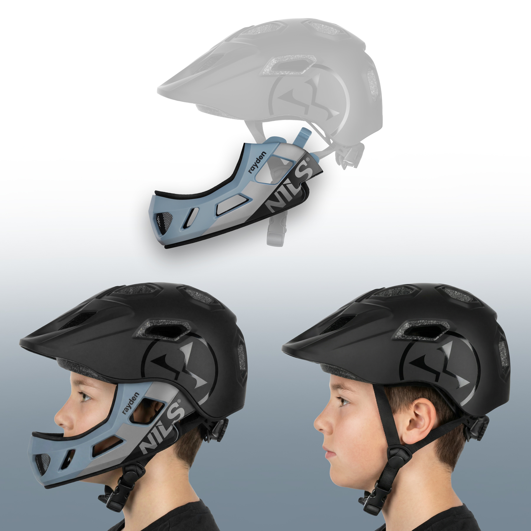 Full face přilba NILS Extreme MT401 s odnímatelným chráničem brady