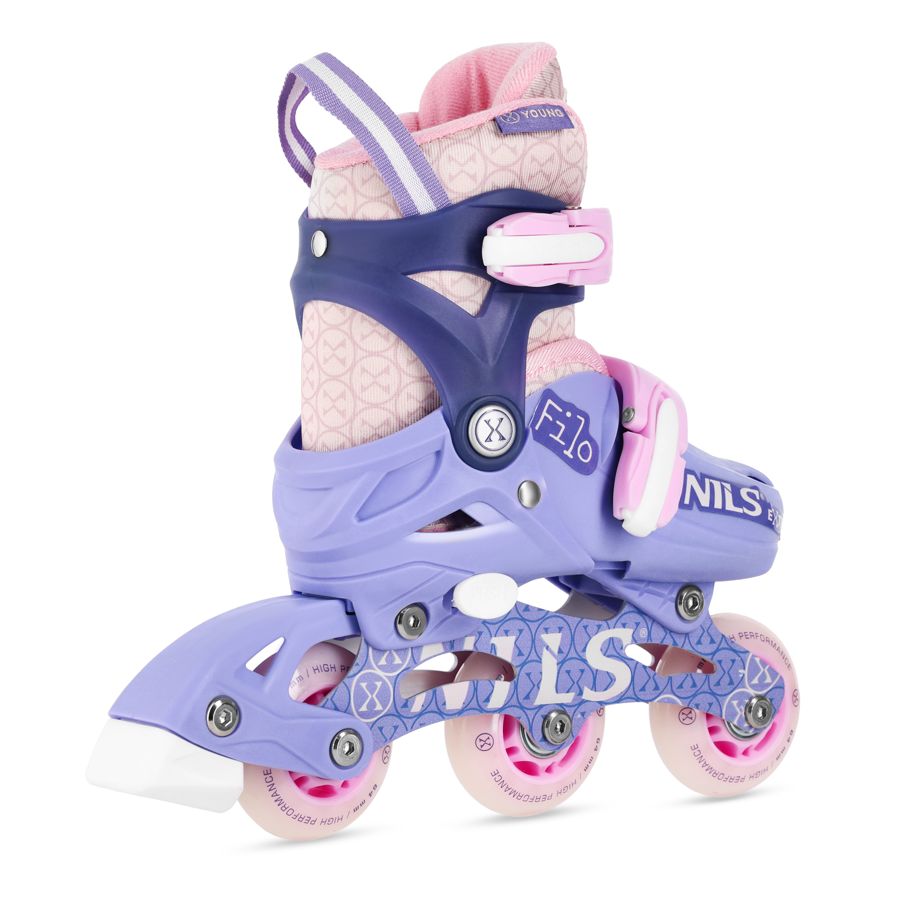 Kolečkové brusle NILS Extreme NA13102 fialové M(34-37)