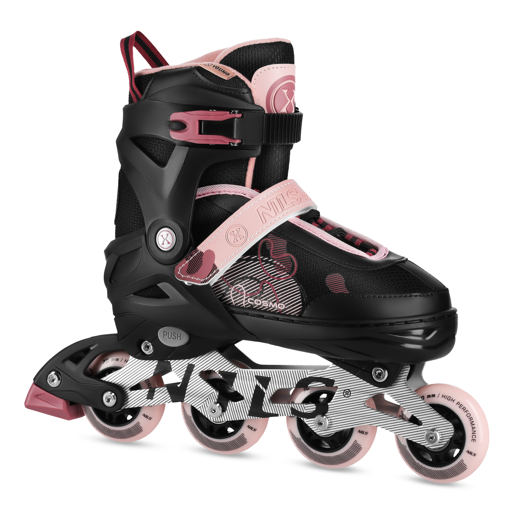 Kolečkové brusle NILS Extreme NA13808 růžové M(34-37)