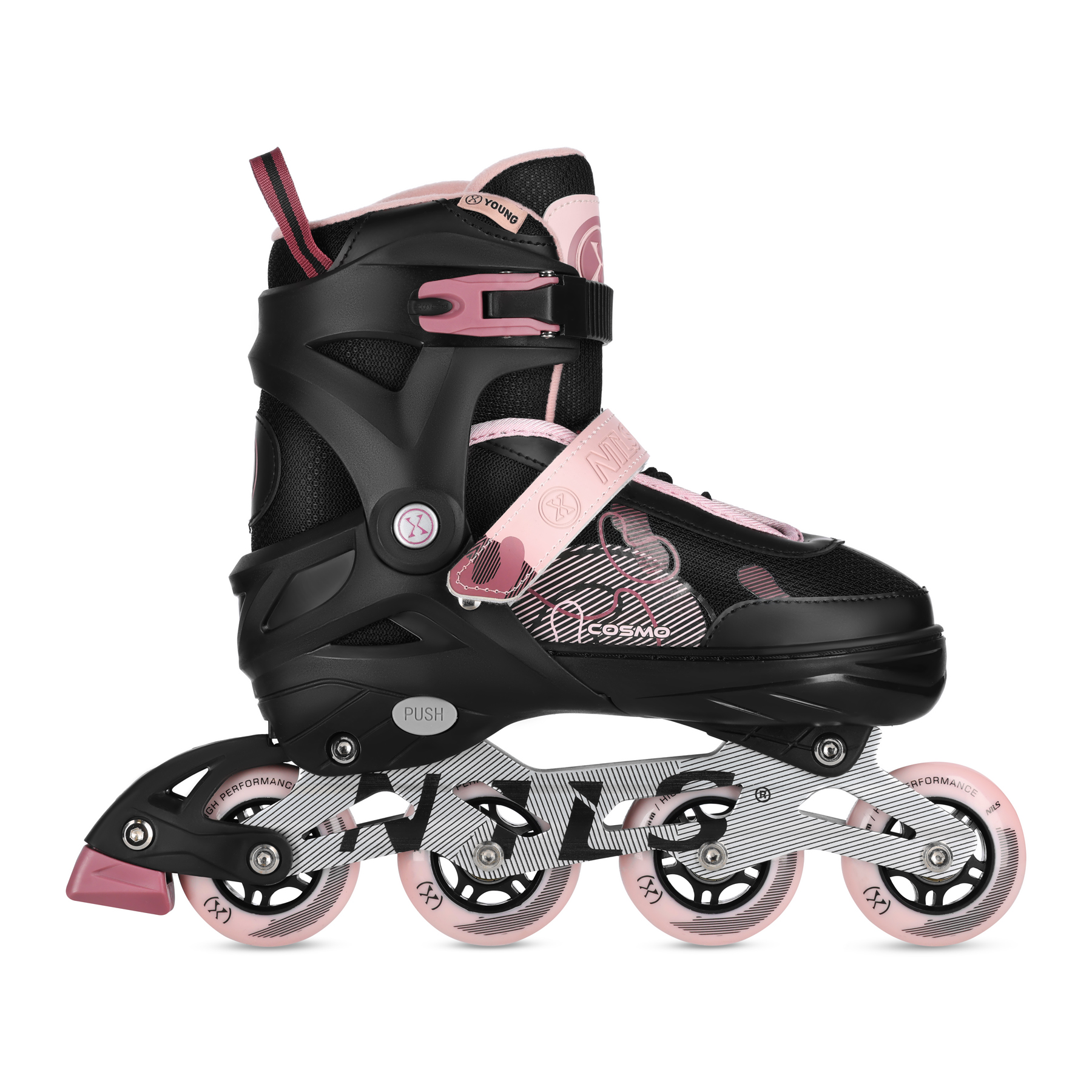 Kolečkové brusle NILS Extreme NA13808 růžové M(34-37)
