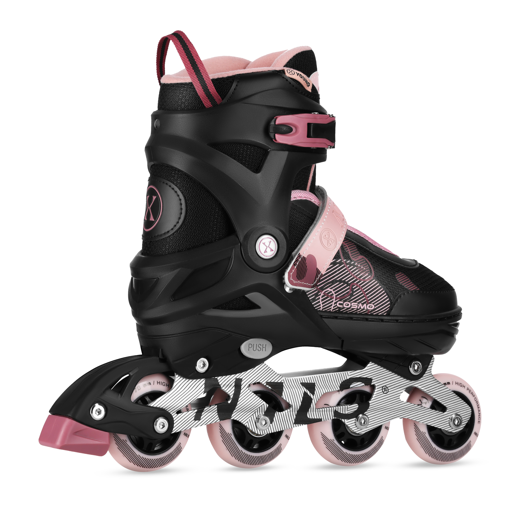Kolečkové brusle NILS Extreme NA13808 růžové M(34-37)