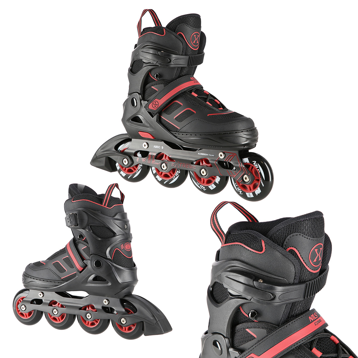 Kolečkové brusle NILS Extreme NA14174 černo-červené S(31-34)