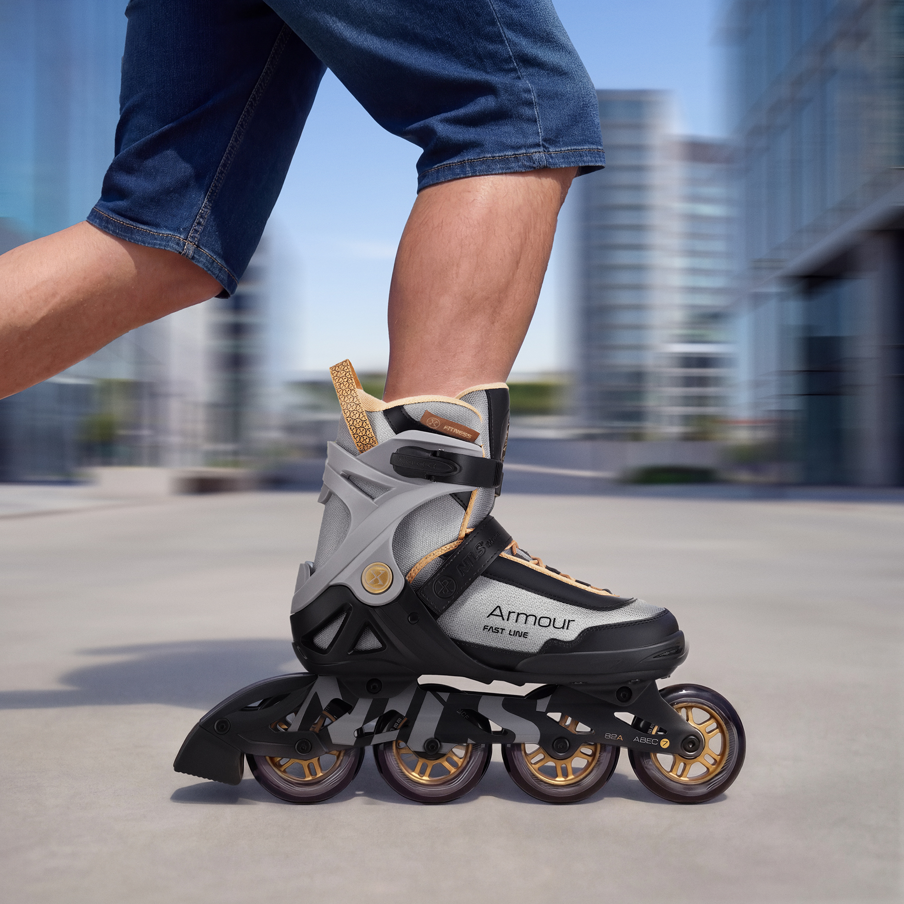 Kolečkové brusle NILS Extreme NA22151 Armour šedé