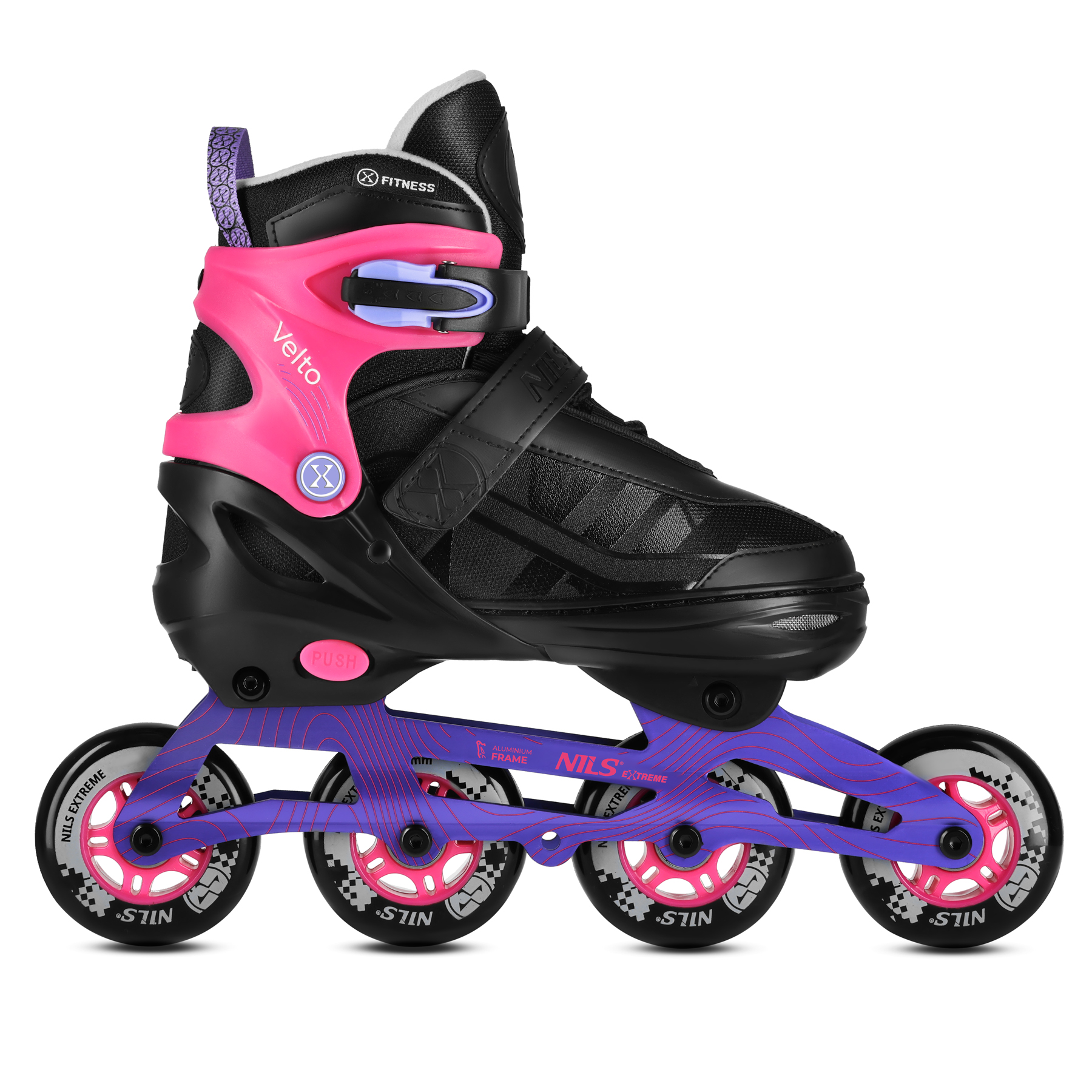 Kolečkové brusle NILS Extreme NA684 Velto růžové