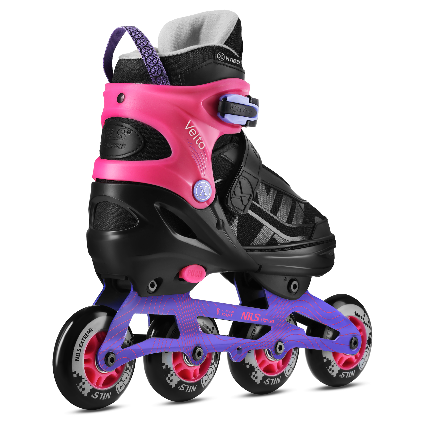 Kolečkové brusle NILS Extreme NA684 Velto růžové