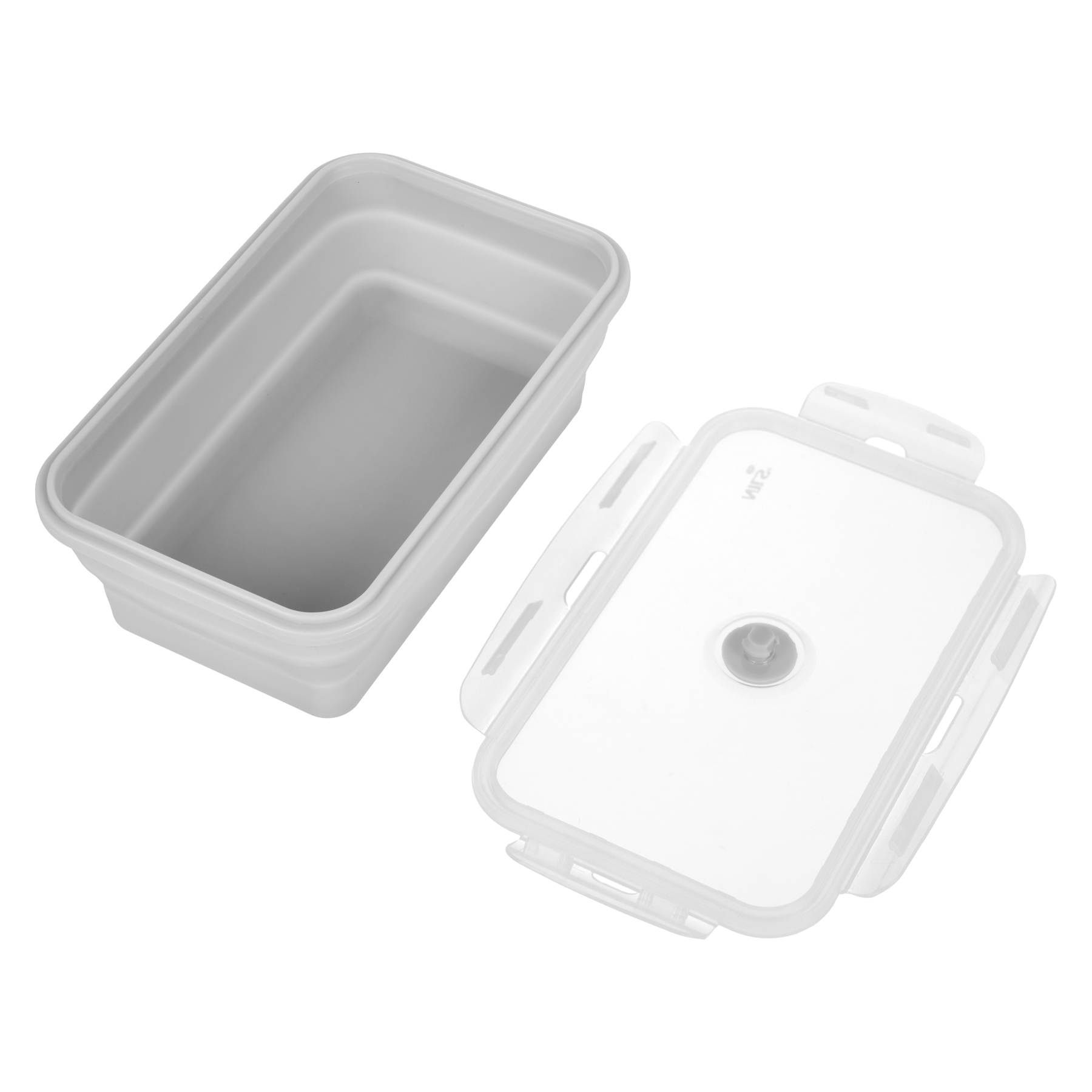 Skládací svačinový box NILS Camp NC4105 1200ml šedý