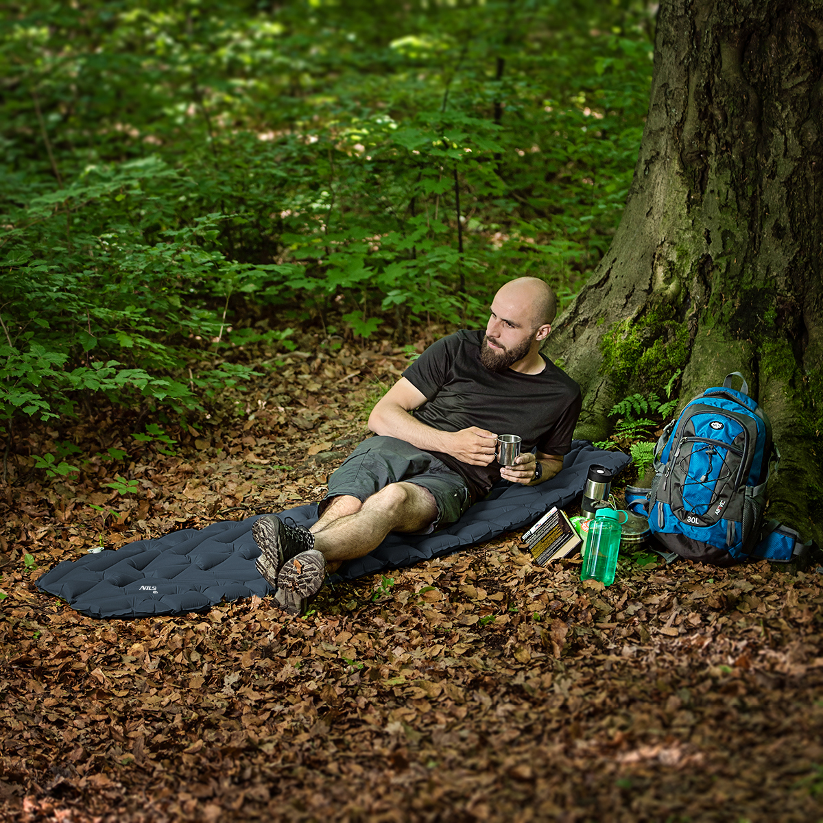 Turistická karimatka NILS Camp NC4005 tm.šedá