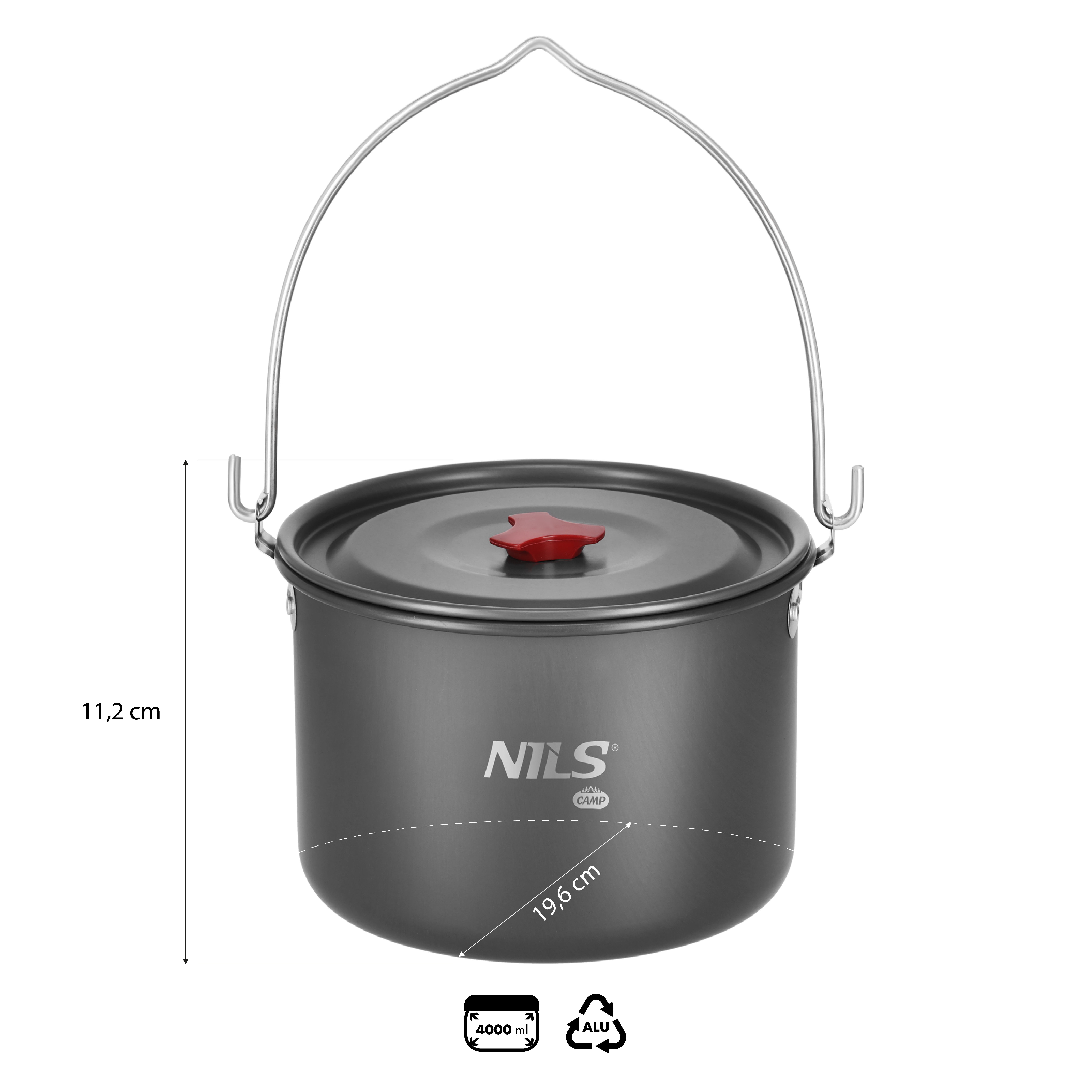 Kempingový hrnec NILS Camp NC17117 s pokličkou 4L