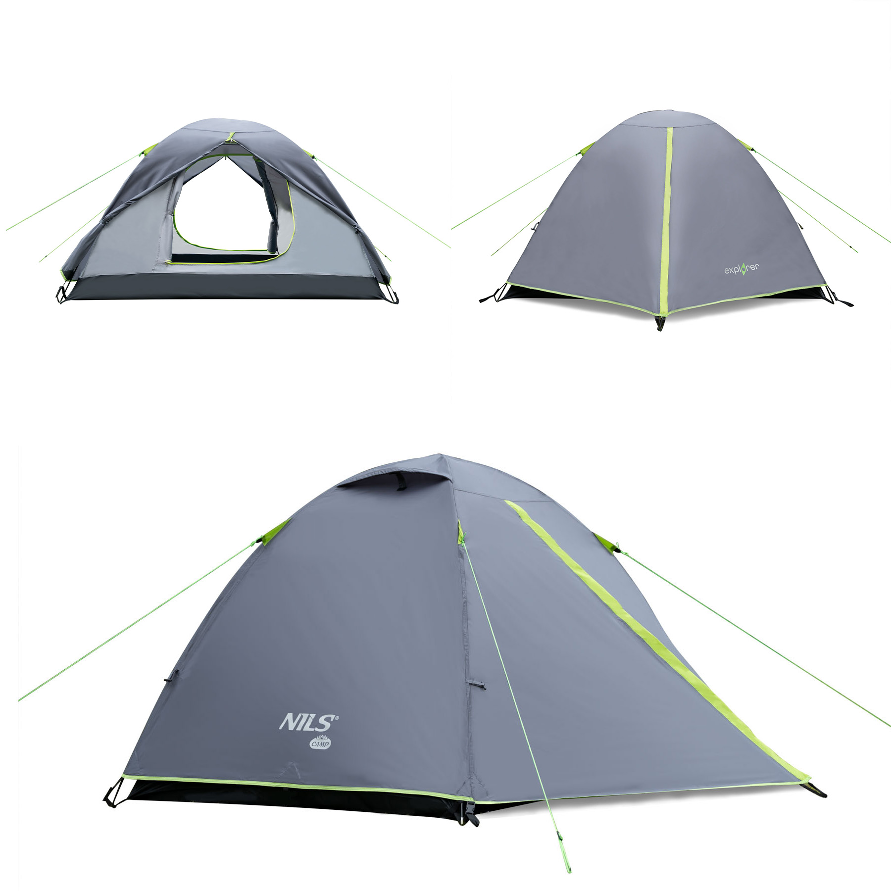 Kempingový stan NILS Camp NC6004 Explorer šedý