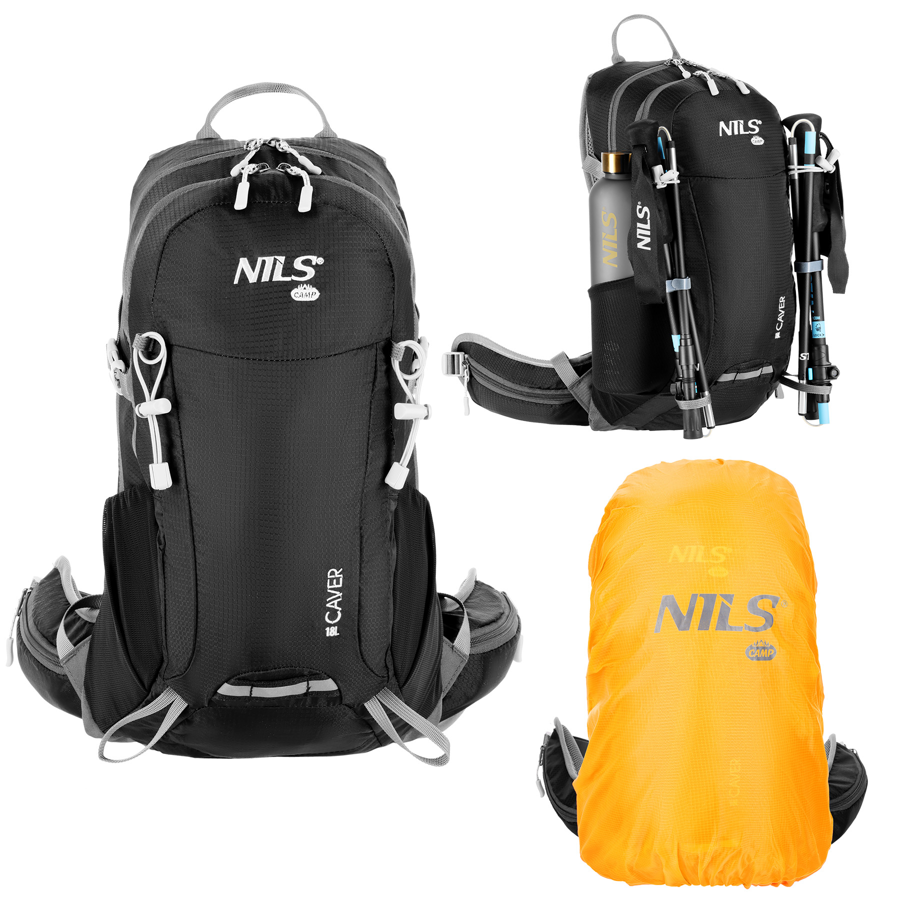 Turistický batoh NILS Camp NC1950 Caver černý 18L