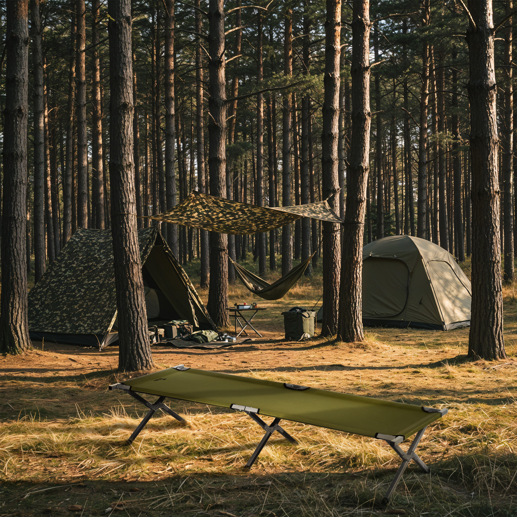 Skládací kempingová postel NILS Camp NC2756 200 cm