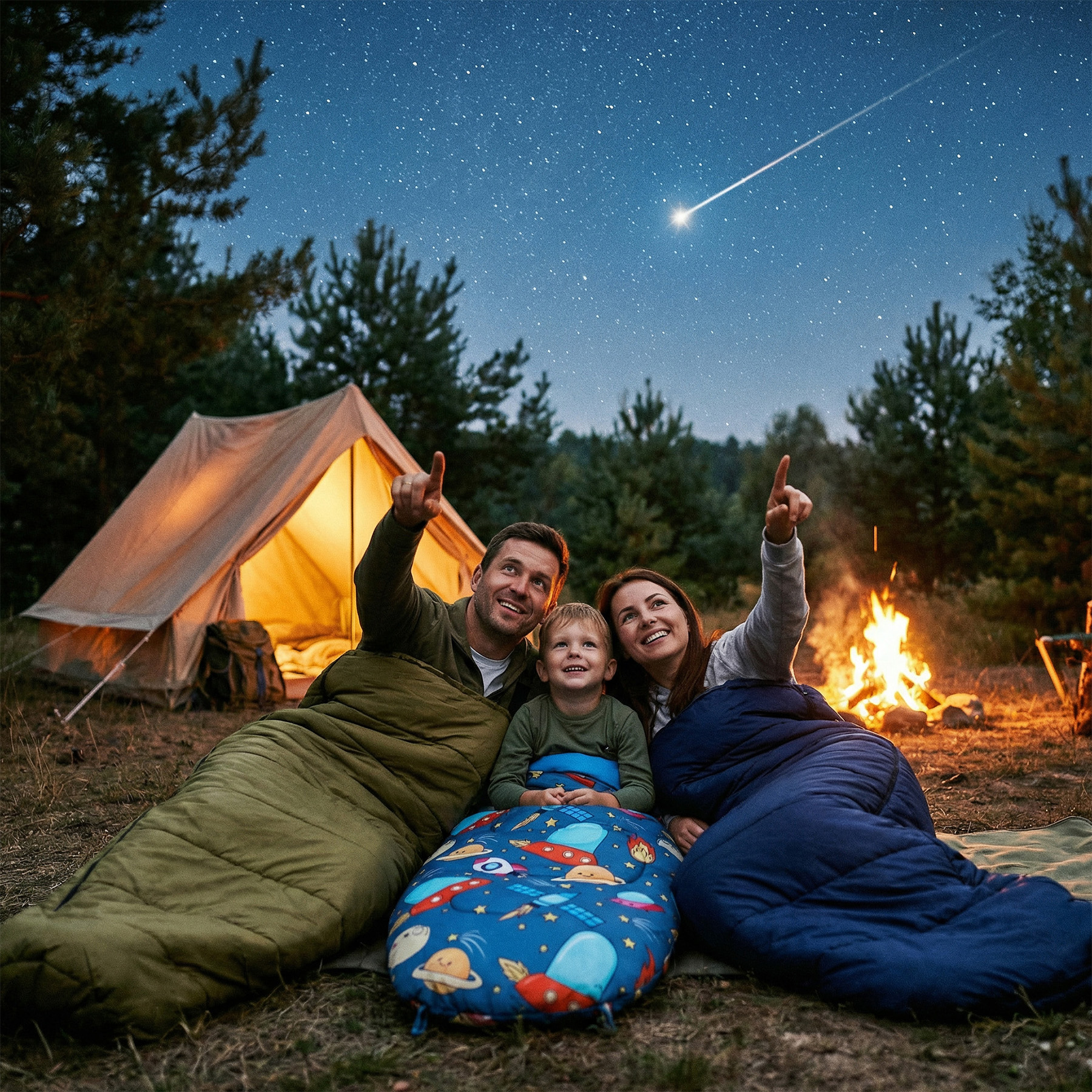 Dětský spací pytel NILS Camp NC3201 vesmír