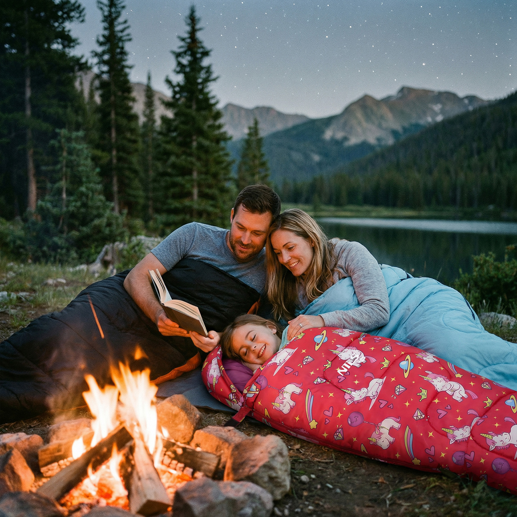 Dětský spací pytel NILS Camp NC3201 jednorožci